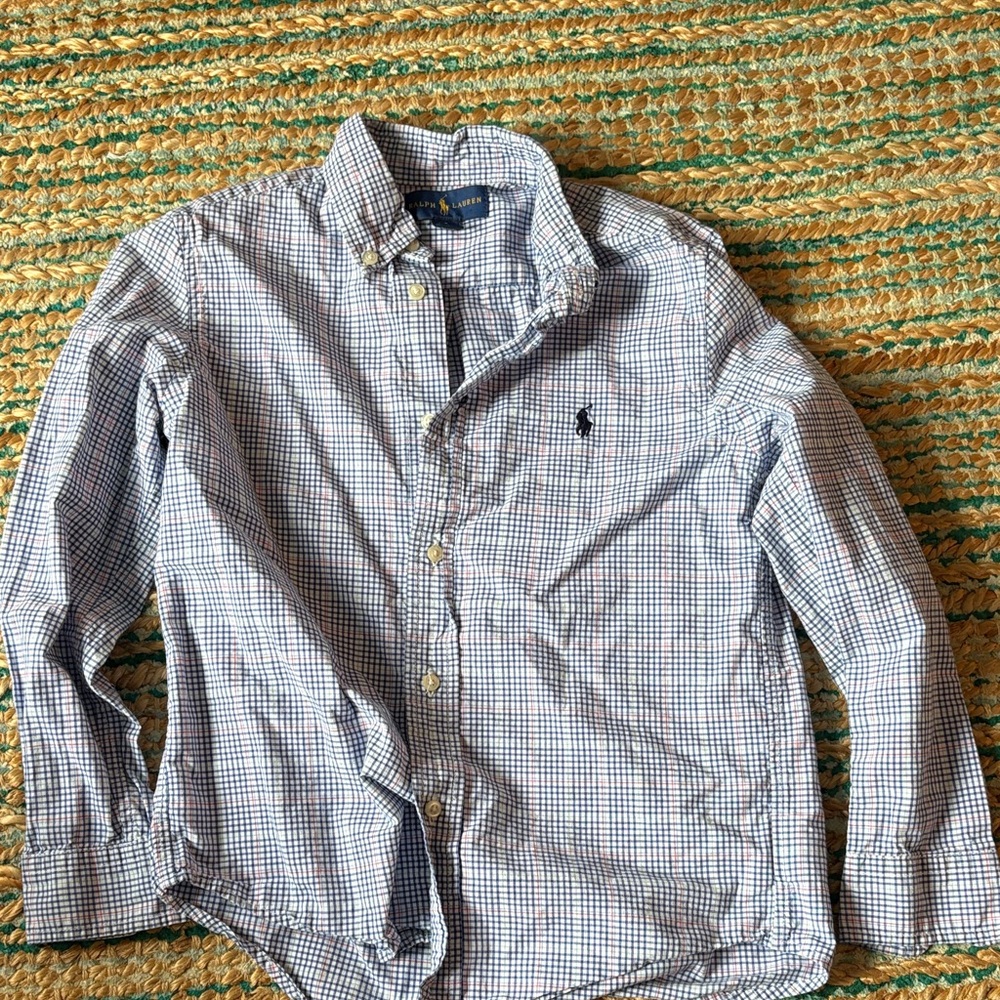 Boy’s Ralph Lauren Blue Checkered Shirt